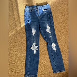 Distressed jeans